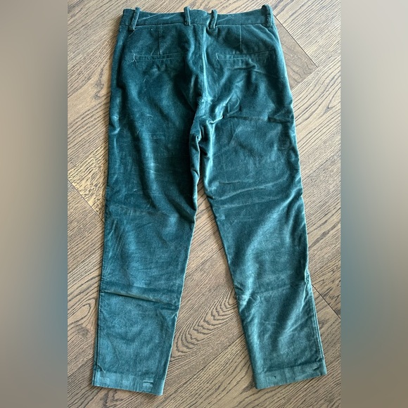Babaton Women’s Green Velvet Cropped Pants - Size 4 - Picture 3 of 7